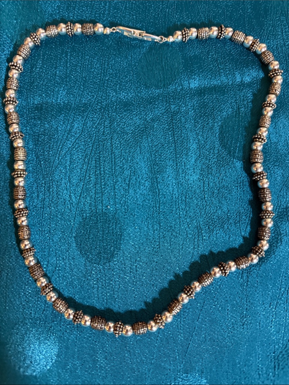 Sterling Silver Beaded Necklace by Napier